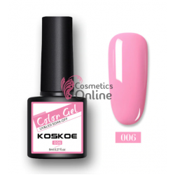 Oja semipermanenta KOSKOE color UV / LED, 8ml Cod 006 Bliss Pink